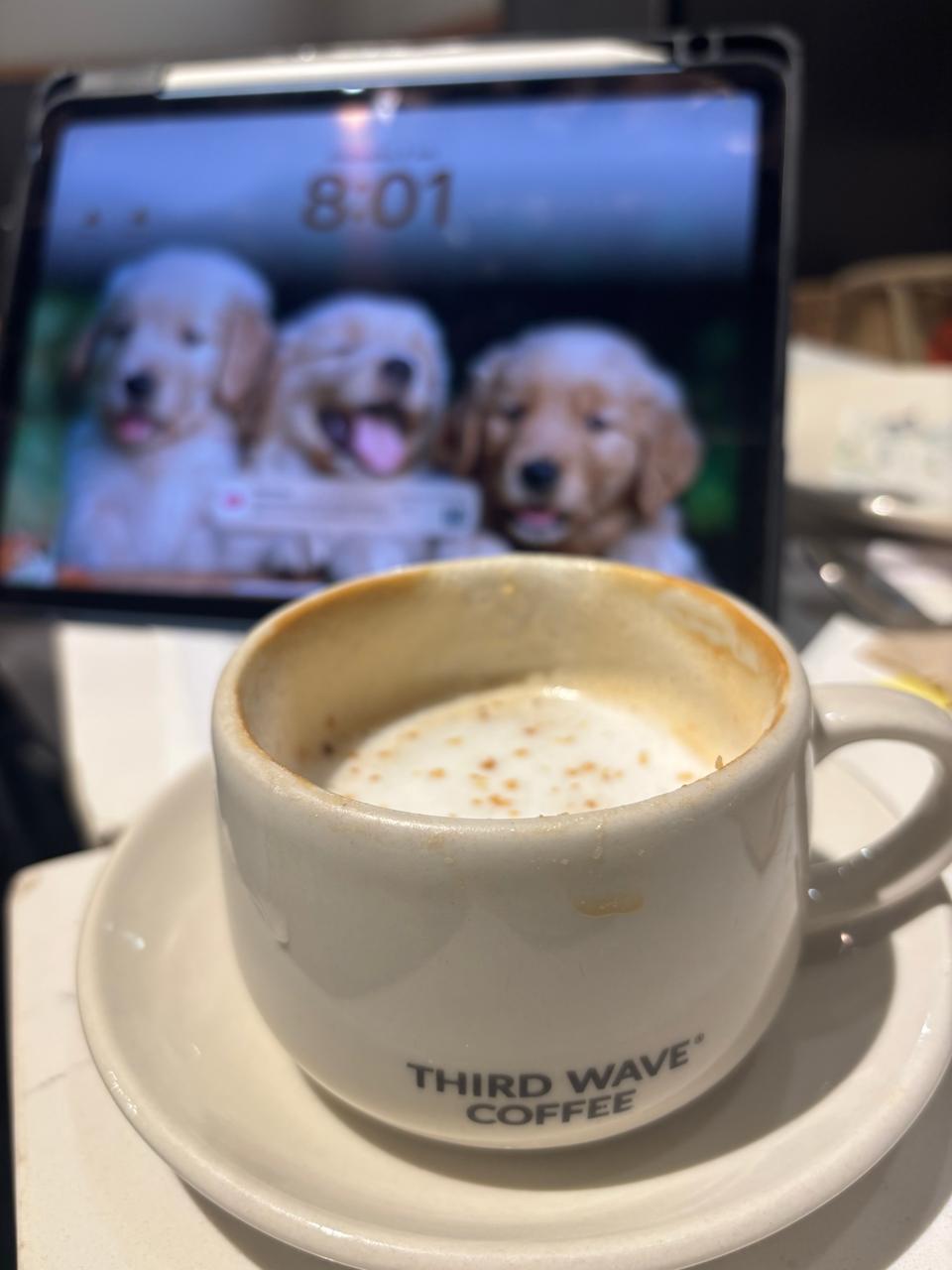 Coffee latte with art